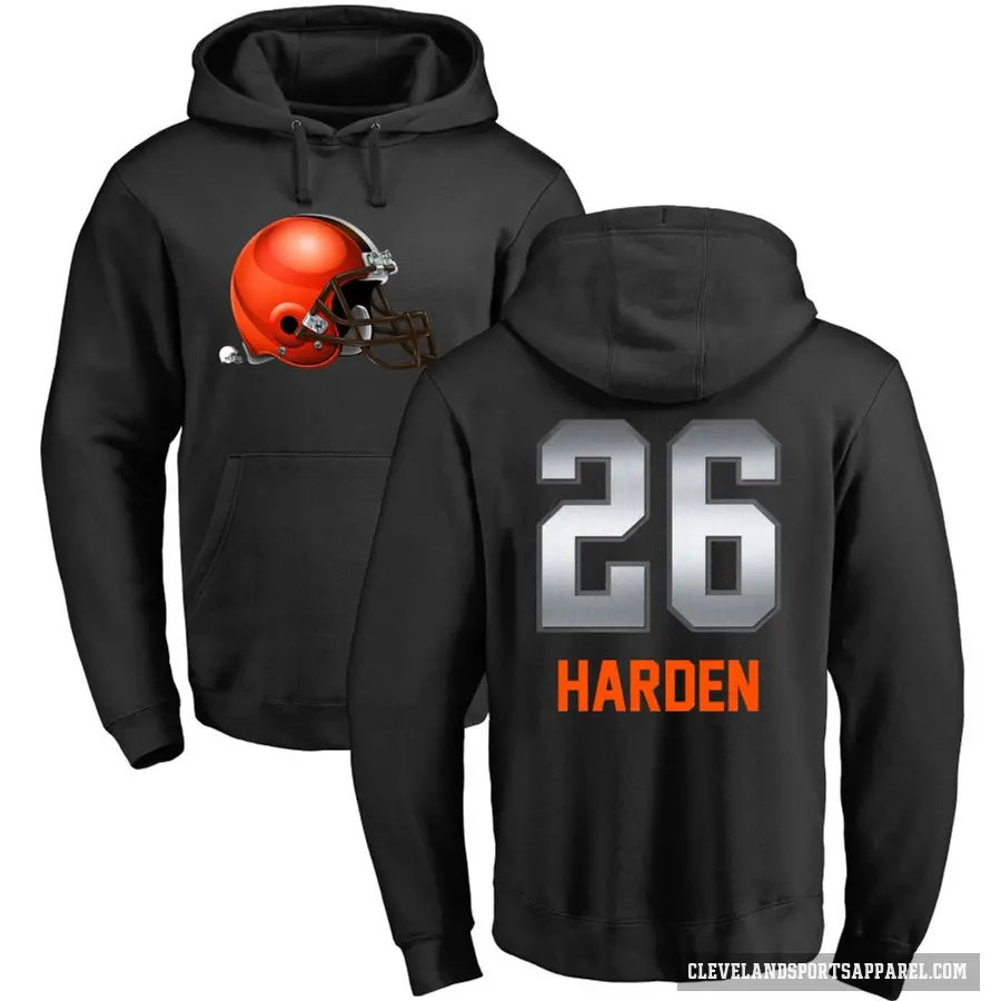 Youth ＃26 Myles Harden Cleveland Browns Black Midnight Mascot Pullover Hoodie