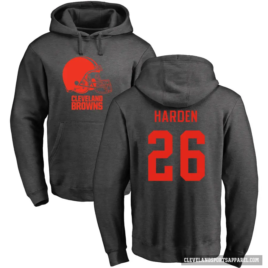 Youth ＃26 Myles Harden Cleveland Browns Pro Line by Branded Ash One Color Pullover Hoodie